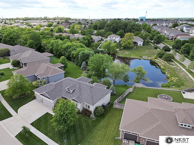 7521 Exbury Rd, Lincoln, NE 68516 - aerial perspective of suburban area featuring a large body of water