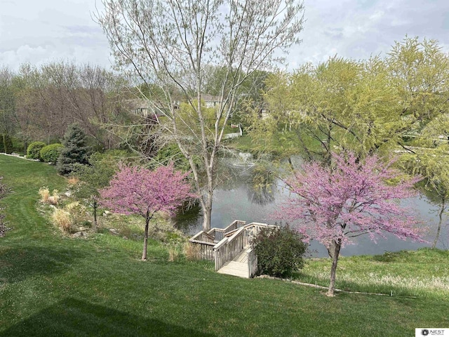 7521 Exbury Rd, Lincoln, NE 68516 - view of green lawn featuring a water view