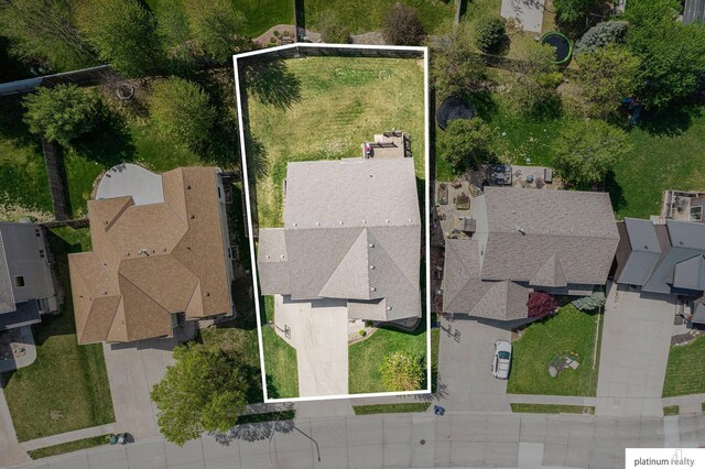19349 I St, Omaha, NE 68135 - aerial view of residential area with property boundaries highlighted
