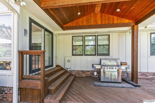 9826 Harney Pkwy N, Omaha, NE 68114 - deck featuring entry steps and area for grilling