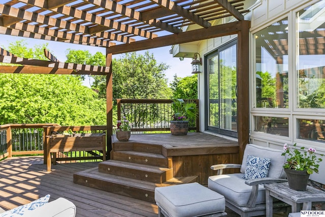9826 Harney Pkwy N, Omaha, NE 68114 - deck with a pergola