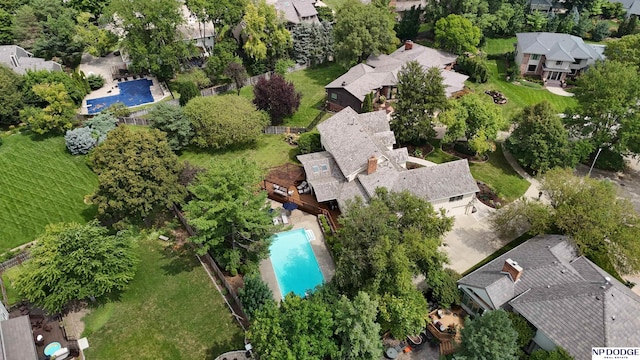 9826 Harney Pkwy N, Omaha, NE 68114 - aerial perspective of suburban area with a pool area