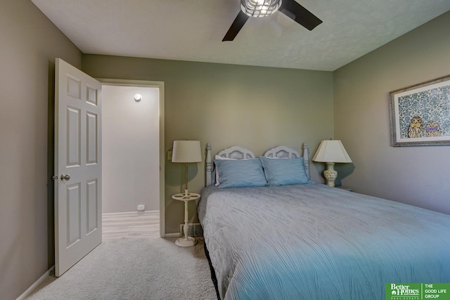 1014 Hickory Hill Rd, Papillion, NE 68046 - bedroom featuring carpet, a ceiling fan, and baseboards