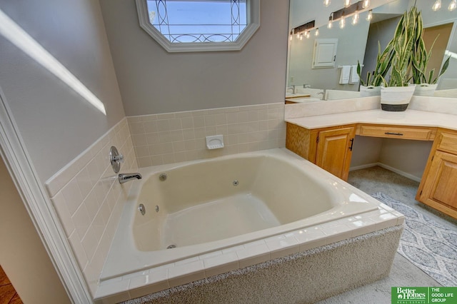 1014 Hickory Hill Rd, Papillion, NE 68046 - full bath with vanity and a tub with jets