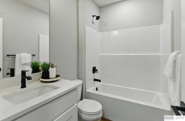 8218 N 167th Ave, Bennington, NE 68007 - full bathroom with vanity, toilet, and shower / bathtub combination