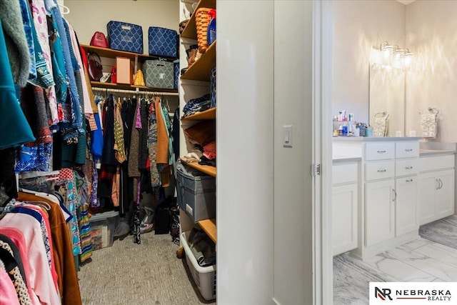 12601 S 78th St, Papillion, NE 68046 - spacious closet with light marble finish flooring