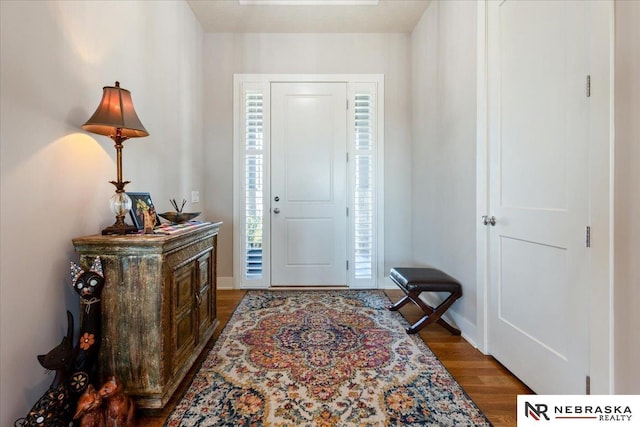 12601 S 78th St, Papillion, NE 68046 - foyer with wood finished floors and baseboards