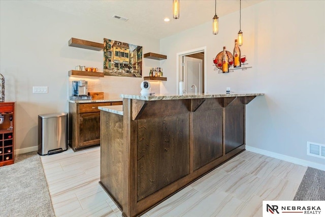 12601 S 78th St, Papillion, NE 68046 - indoor bar with hanging light fixtures, baseboards, and recessed lighting