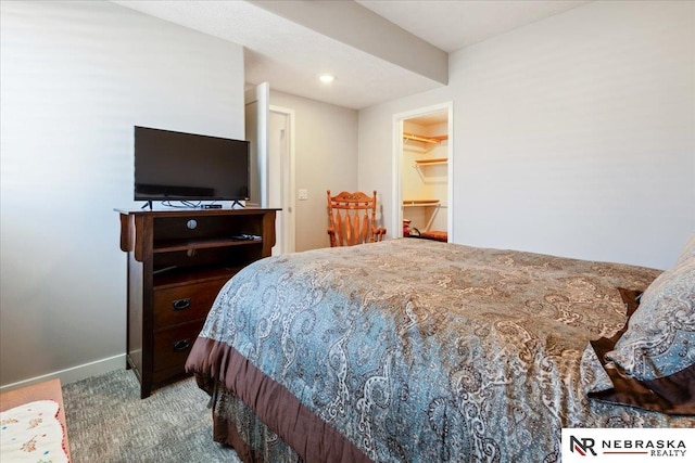 12601 S 78th St, Papillion, NE 68046 - bedroom featuring carpet flooring, baseboards, recessed lighting, and a walk in closet