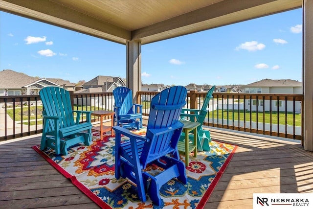 12601 S 78th St, Papillion, NE 68046 - wooden deck with a residential view