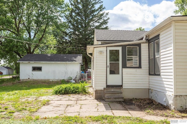 425 W Eagle St, Arlington, NE 68002 - entrance to property featuring a patio and roof with shingles