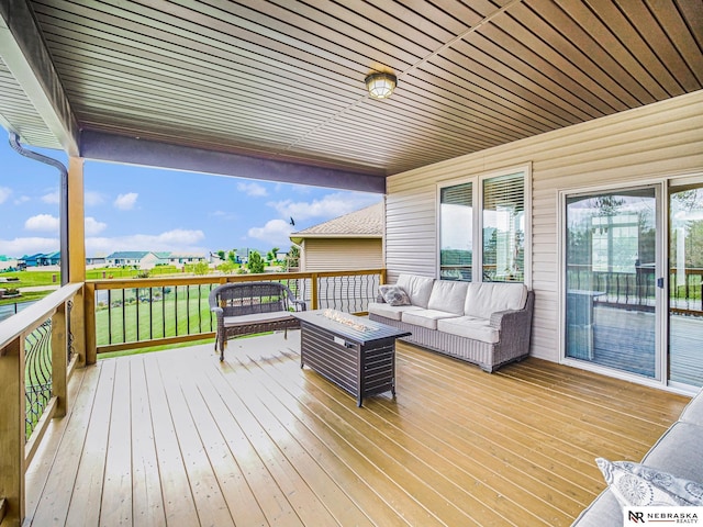 9656 White Pine Rd, Lincoln, NE 68505 - deck featuring an outdoor living space