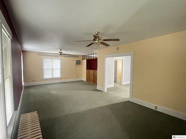 238 N Ray St, Valentine, NE 69201 - unfurnished living room with a ceiling fan, carpet flooring, and baseboards