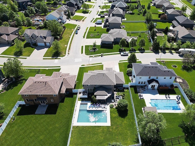 7968 N 163rd Ave, Bennington, NE 68007 - aerial perspective of suburban area featuring a pool area