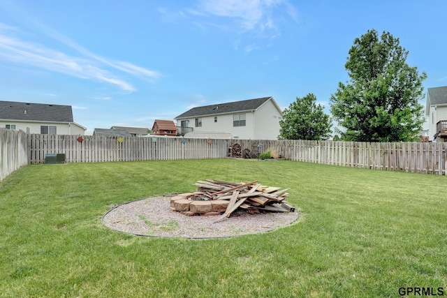 4441 W Hub Hall Dr, Lincoln, NE 68528 - view of yard with a fire pit