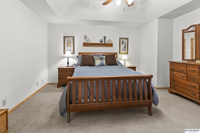 S-1196 N Lake Shore Dr, Fremont, NE 68025 - bedroom with carpet flooring, baseboards, and ceiling fan