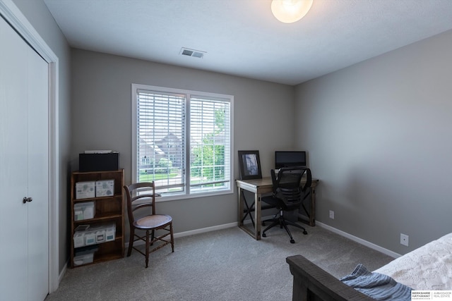 15210 Craig Cir, Bennington, NE 68007 - home office featuring carpet flooring and baseboards
