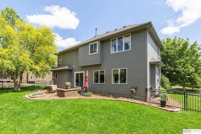 15210 Craig Cir, Bennington, NE 68007 - rear view of house with a patio area