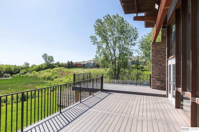 15210 Craig Cir, Bennington, NE 68007 - deck featuring a lawn