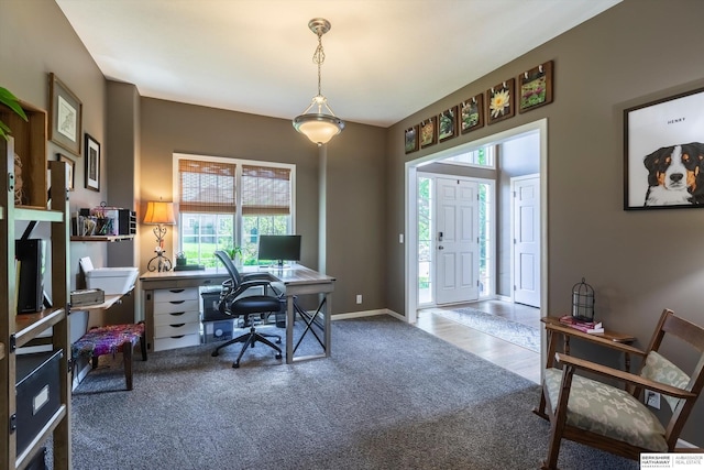 15210 Craig Cir, Bennington, NE 68007 - carpeted home office with baseboards
