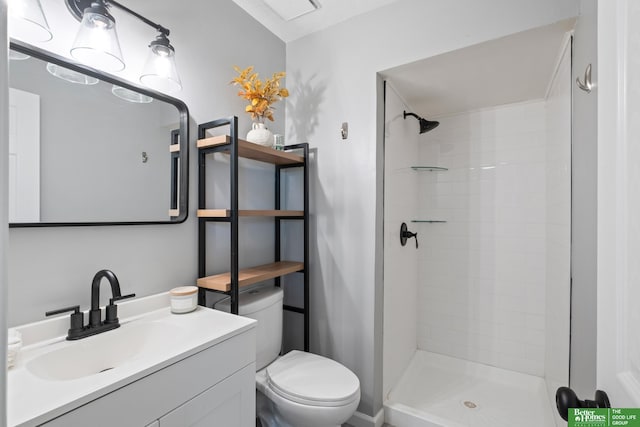 3501 Leawood Dr, Bellevue, NE 68123 - full bath featuring toilet, a shower stall, and vanity