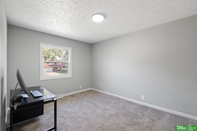 3501 Leawood Dr, Bellevue, NE 68123 - unfurnished office with carpet, baseboards, and a textured ceiling
