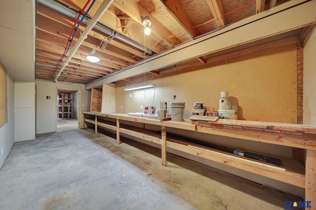 4801 S 72nd St, Lincoln, NE 68516 - unfinished basement with a workshop area