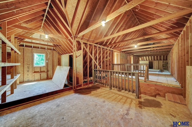 4801 S 72nd St, Lincoln, NE 68516 - unfinished attic with an upstairs landing