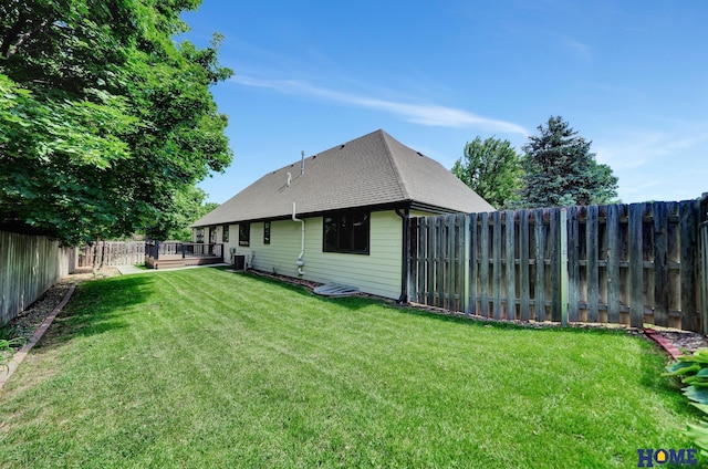 4801 S 72nd St, Lincoln, NE 68516 - back of house with a wooden deck and a shingled roof