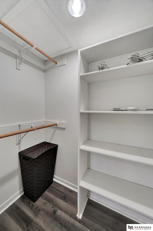 6844 Laurent Cir, Lincoln, NE 68526 - walk in closet featuring dark wood-style flooring