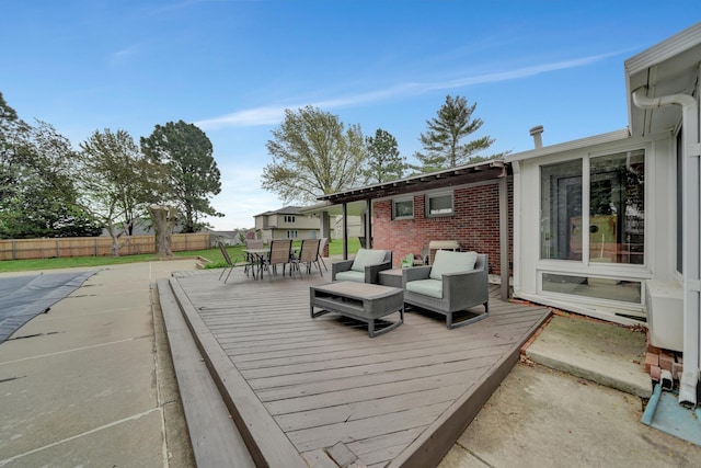 6844 Laurent Cir, Lincoln, NE 68526 - wooden deck with outdoor dining space