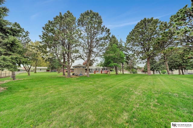 6844 Laurent Cir, Lincoln, NE 68526 - view of green lawn featuring a gazebo
