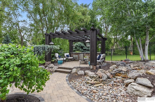 1419 N 188th St, Elkhorn, NE 68022 - view of patio with a pergola