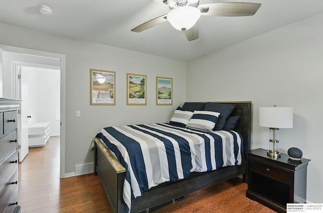 1725 N 162nd St, Omaha, NE 68118 - bedroom featuring wood finished floors, baseboards, and ceiling fan