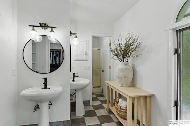 1725 N 162nd St, Omaha, NE 68118 - full bathroom featuring tile patterned floors and a shower with shower door