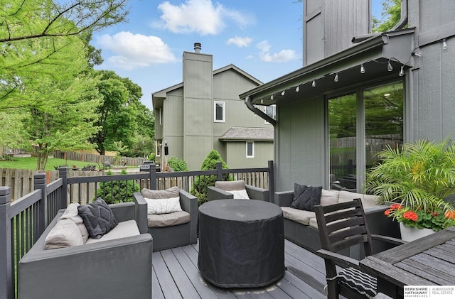 1725 N 162nd St, Omaha, NE 68118 - wooden terrace featuring an outdoor living space