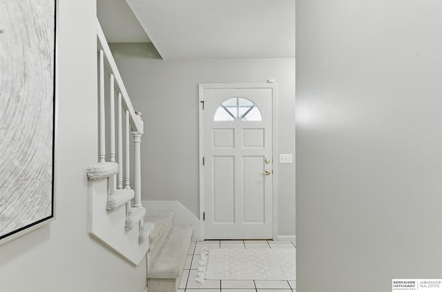 1725 N 162nd St, Omaha, NE 68118 - tiled foyer entrance featuring stairway