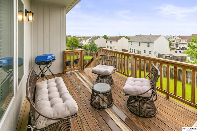 7717 N 108th St, Omaha, NE 68142 - wooden terrace with a residential view