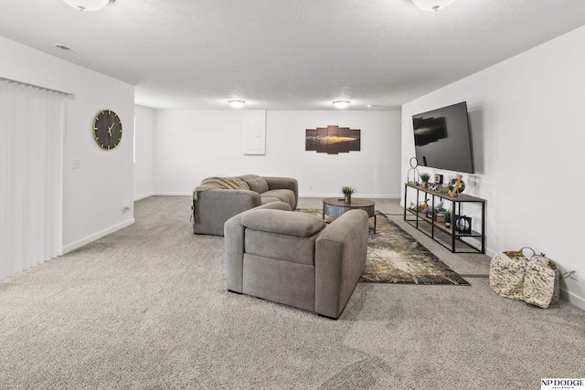 7717 N 108th St, Omaha, NE 68142 - living area with carpet flooring, baseboards, and a textured ceiling