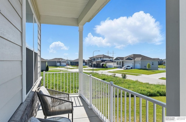 6312 Centennial Rd, Papillion, NE 68157 - covered porch featuring a residential view