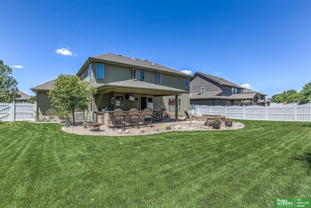 10311 S 124th St, Papillion, NE 68046 - rear view of house with a patio