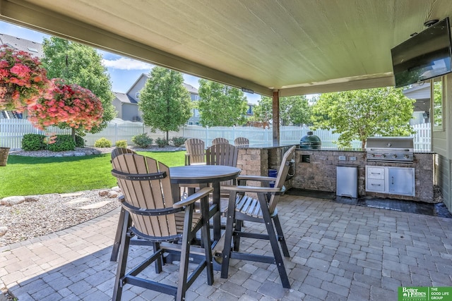 10311 S 124th St, Papillion, NE 68046 - view of patio featuring outdoor dining space