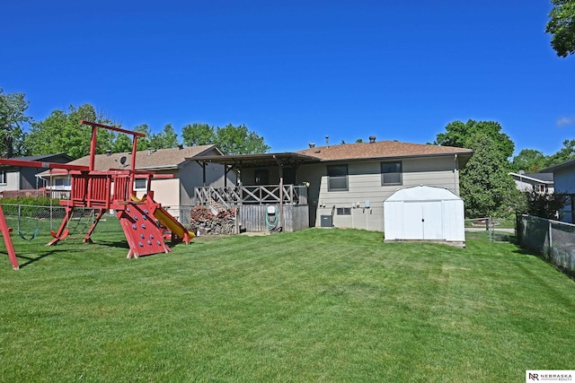 4841 N 130th Cir, Omaha, NE 68164 - back of property featuring a playground