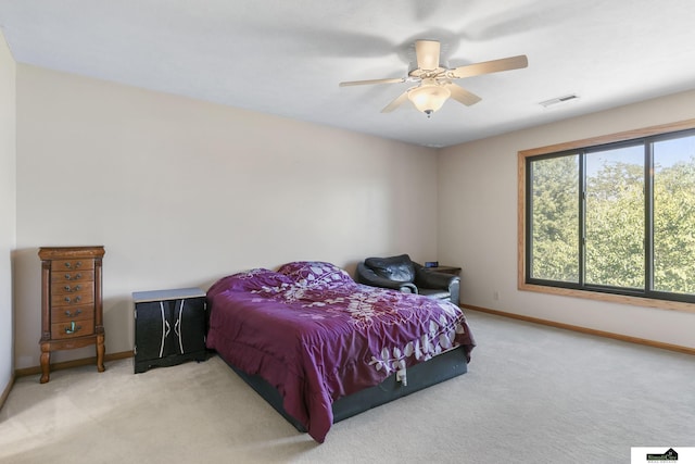 9521 N 140th St, Waverly, NE 68462 - carpeted bedroom featuring baseboards and ceiling fan