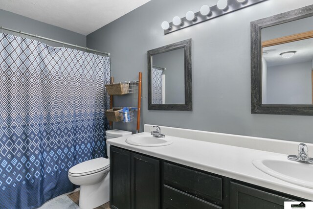 9521 N 140th St, Waverly, NE 68462 - full bath with toilet, double vanity, and a shower with shower curtain
