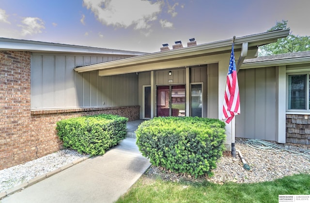 1915 S 131st Ave, Omaha, NE 68144 - doorway to property with brick siding