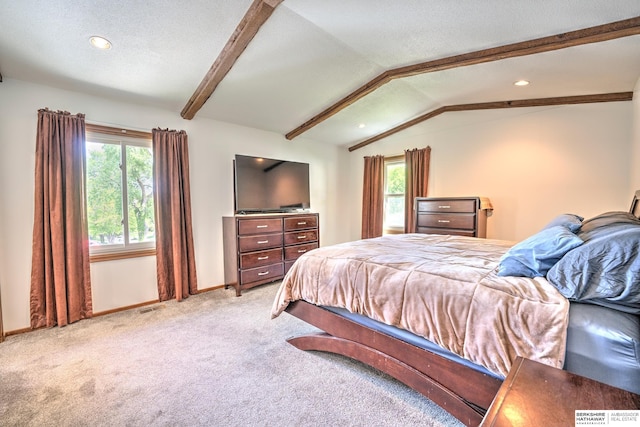 1915 S 131st Ave, Omaha, NE 68144 - bedroom with multiple windows, light colored carpet, lofted ceiling, baseboards, and recessed lighting