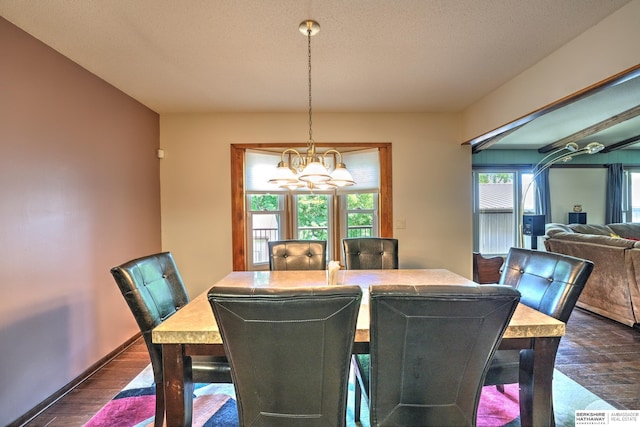 1915 S 131st Ave, Omaha, NE 68144 - dining room featuring a chandelier and dark wood finished floors