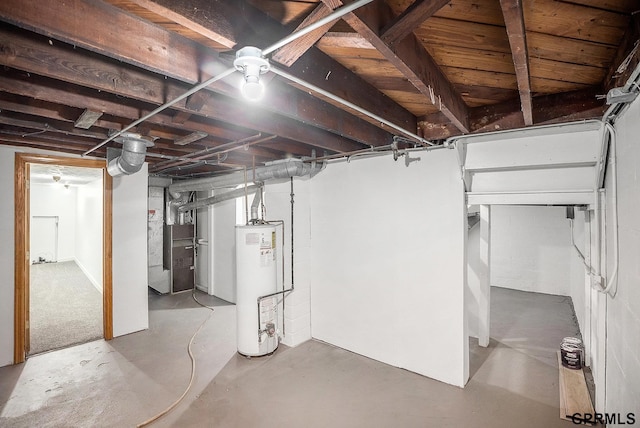 4315 N 39th St, Omaha, NE 68111 - unfinished basement featuring gas water heater and heating unit