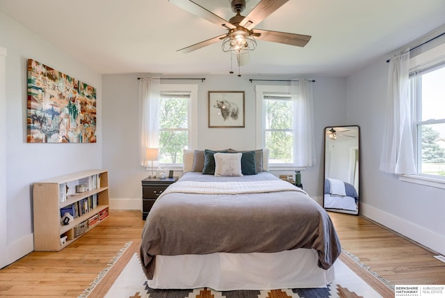 4332 Vinton St, Omaha, NE 68105 - bedroom featuring multiple windows, light wood-type flooring, and baseboards